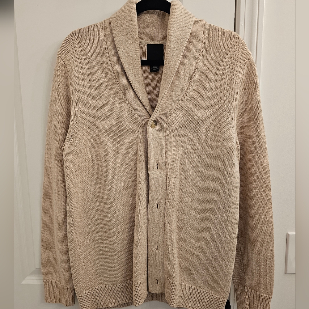 H&M tan Cardigan mens medium